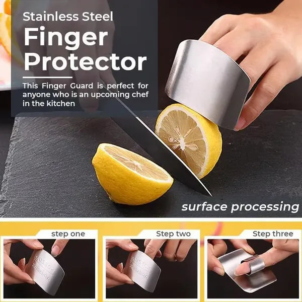 Stainless Steel Finger Guard – Safe Cutting Protection for Chefs