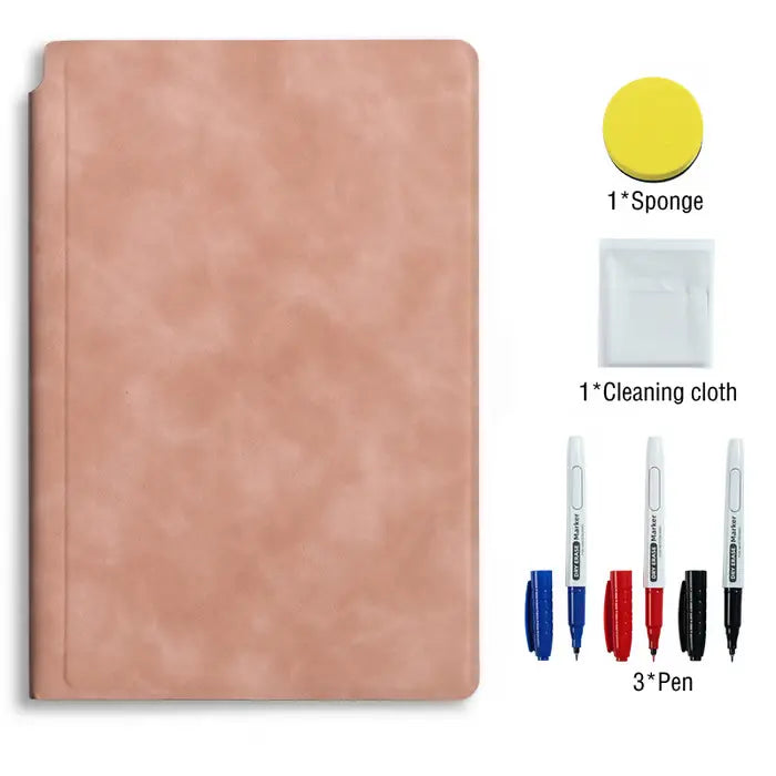 Smart Reusable Leather Notebook – Eco-Friendly & Erasable Planner