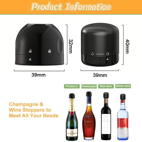 Vacuum Wine Bottle Stopper – Preserve Red Wine Freshness