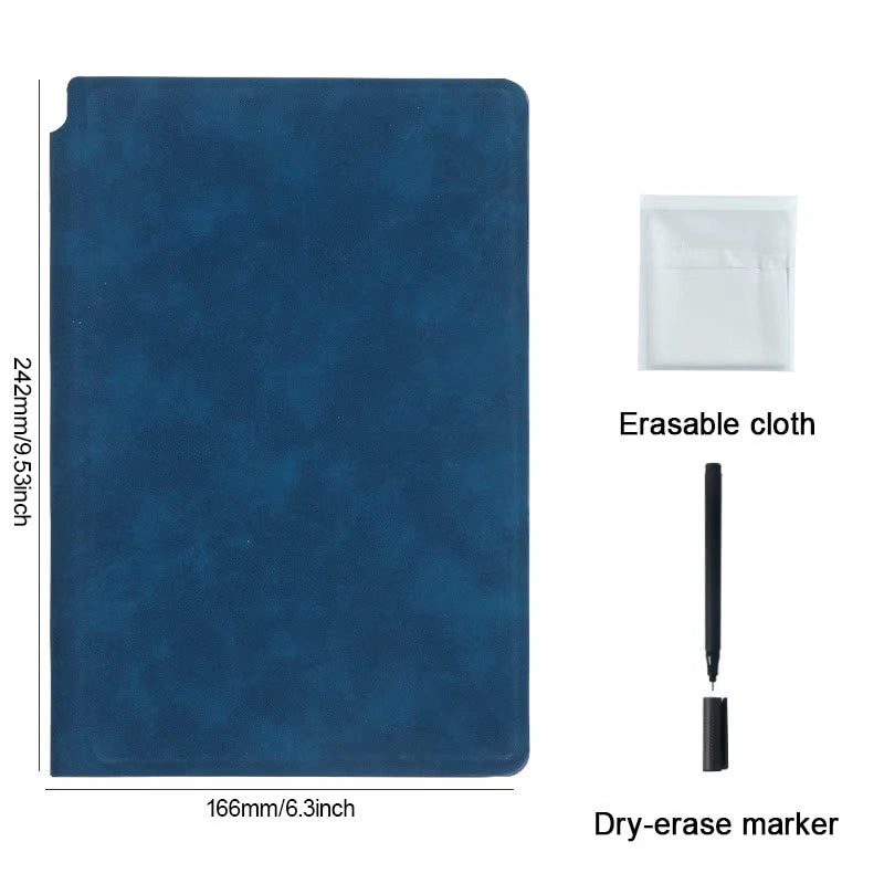 Smart Reusable Leather Notebook – Eco-Friendly & Erasable Planner