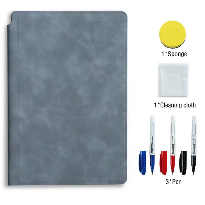 Smart Reusable Leather Notebook – Eco-Friendly & Erasable Planner