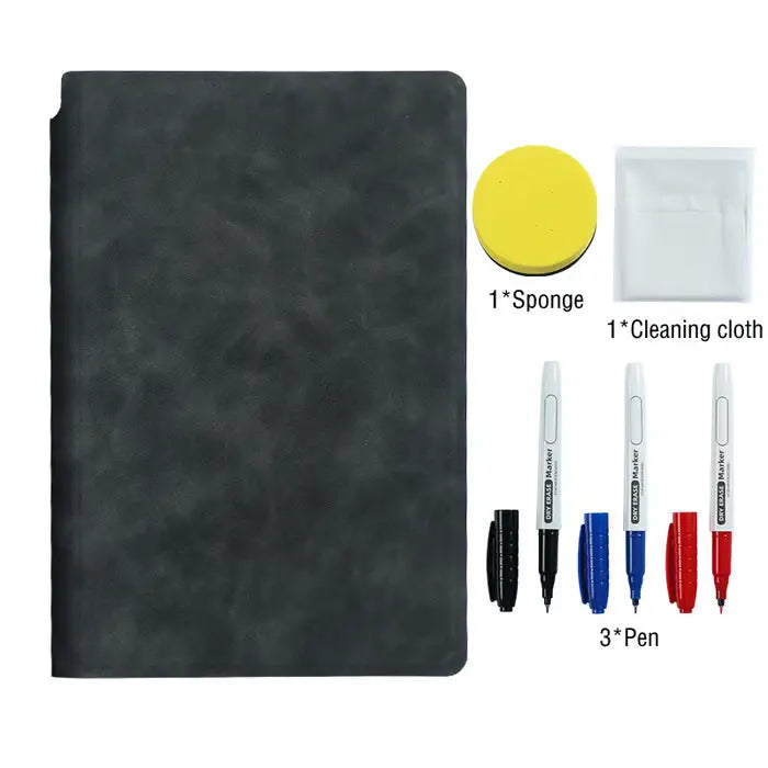 Smart Reusable Leather Notebook – Eco-Friendly & Erasable Planner