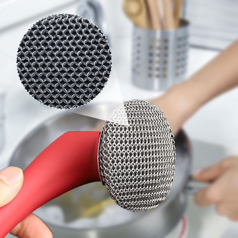 💖Stainless Steel Cleaning Scrubber with Long Handle