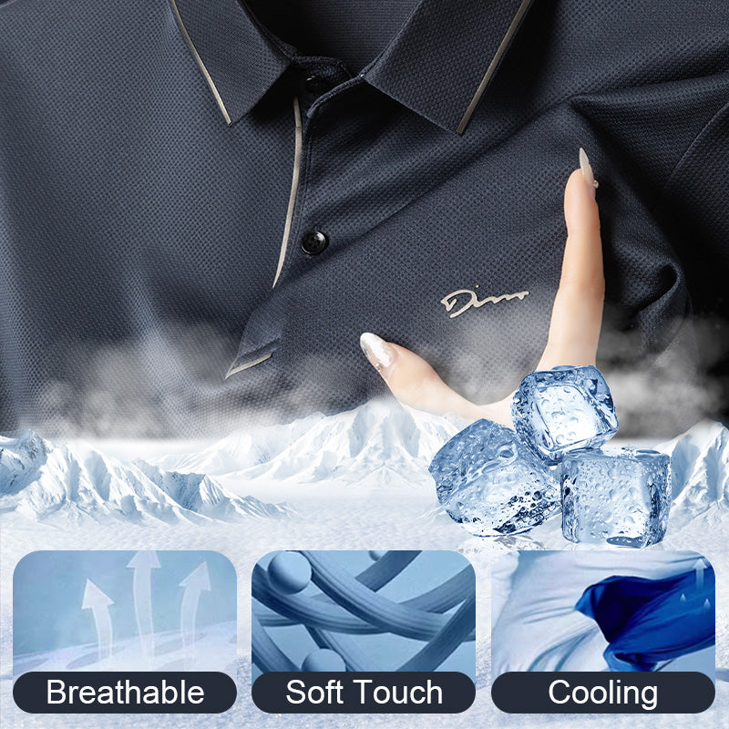 🔥Men's Ice Silk Business Casual Lapel Shirt