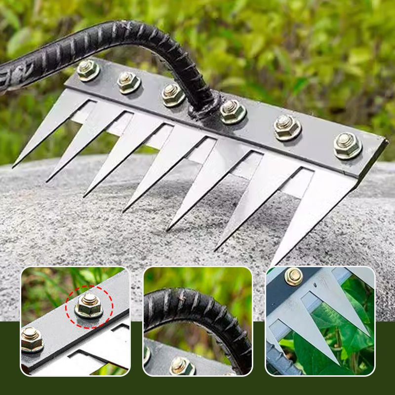 🔥Early autumn offers🍂5/6/7/8 Weed rake with carbon steel garden teeth