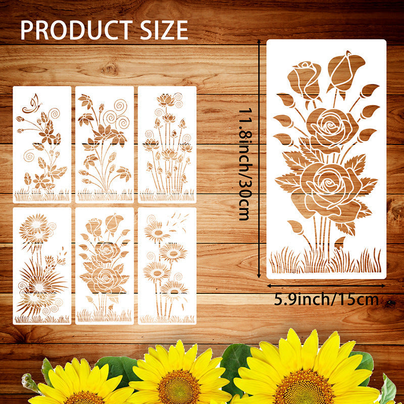 🔥Summer Hot Sale Promotion-60% OFF🌻Garden Fence Large Flower Stencils🖌️DIY decoration